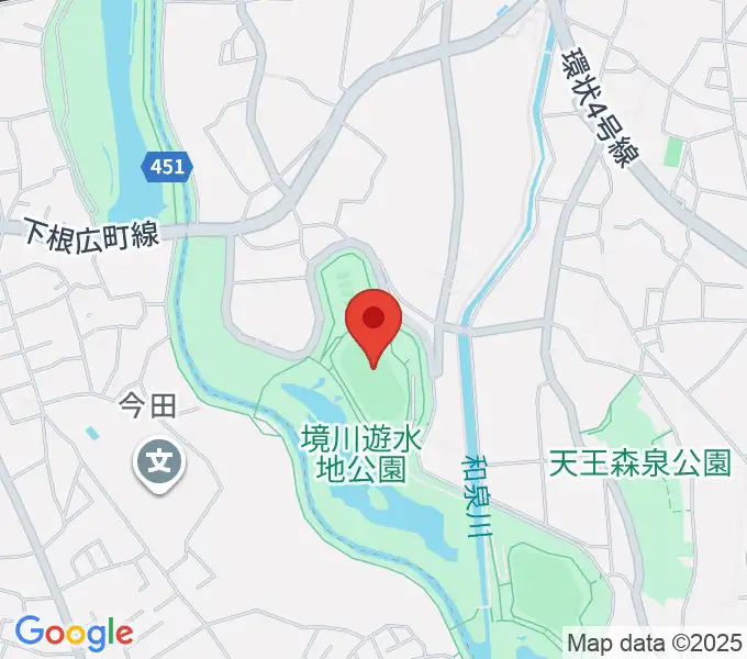 境川遊水地公園多目的グラウンドの地図