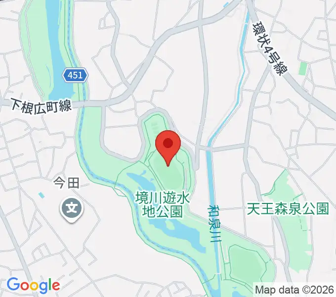 境川遊水地公園多目的グラウンドの地図
