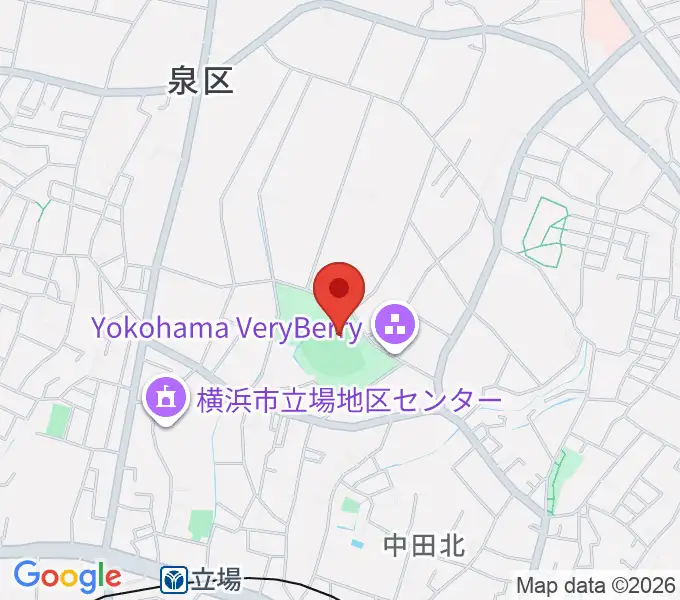 中田中央公園野球場の地図