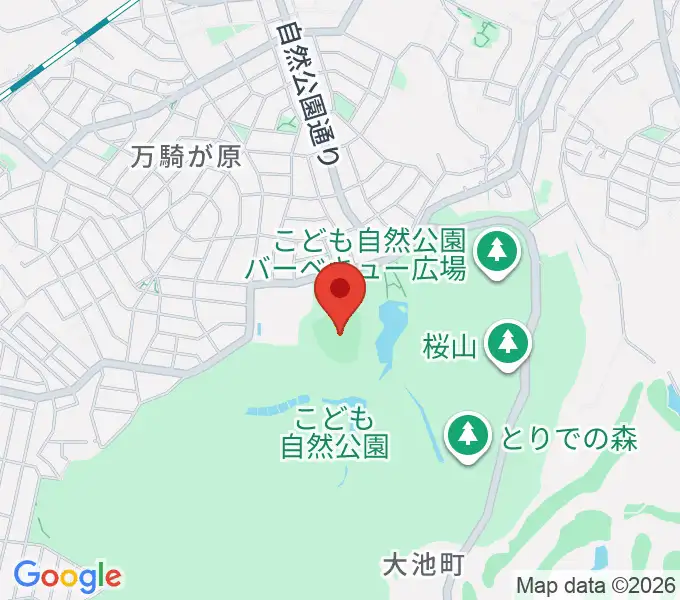 こども自然公園野球場の地図