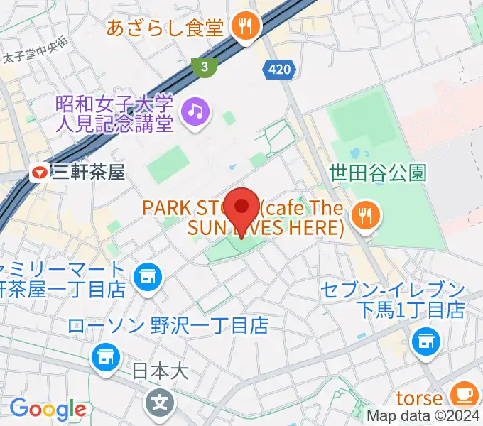 こどものひろば公園 少年野球場の地図