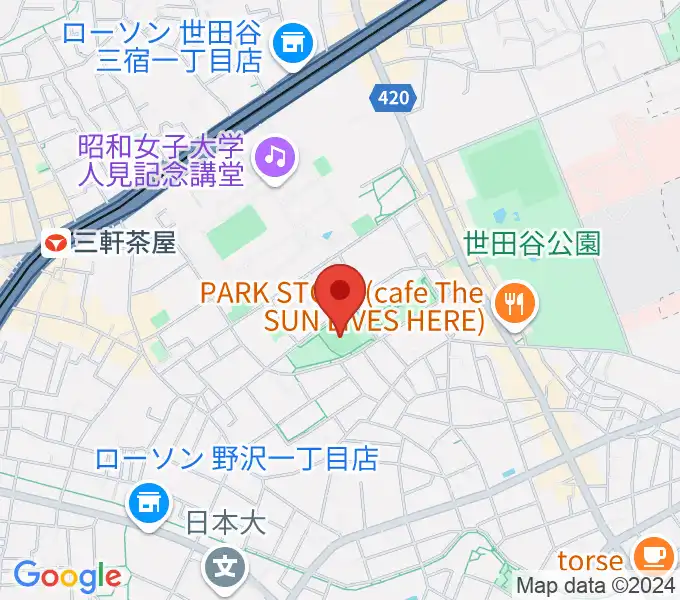 こどものひろば公園 少年野球場の地図