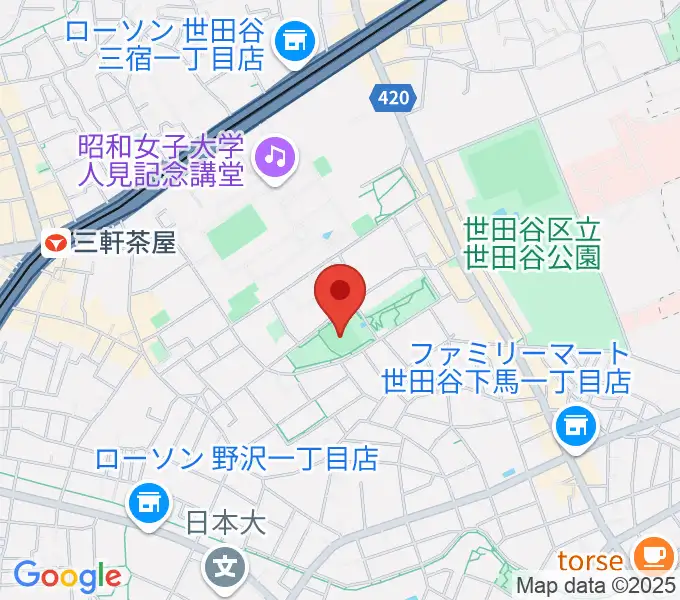 こどものひろば公園 少年野球場の地図