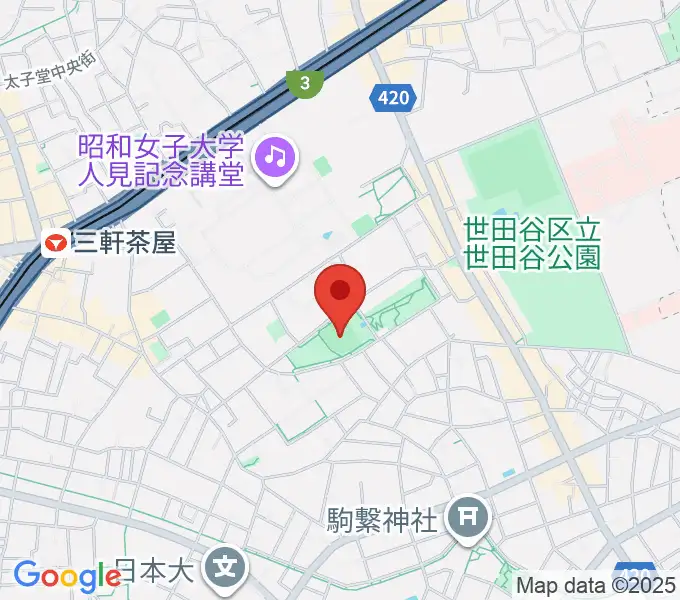 こどものひろば公園 少年野球場の地図