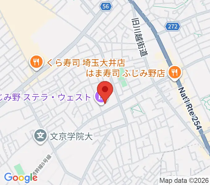 ふじみ野ステラ・ウェストの地図