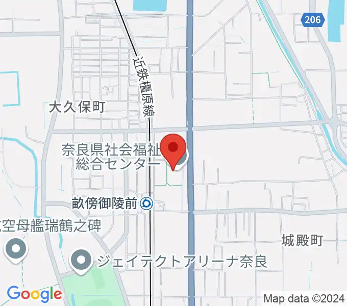 奈良県社会福祉総合センターの地図