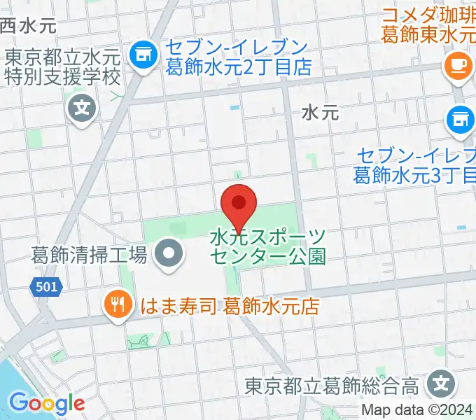 水元総合スポーツセンターの地図