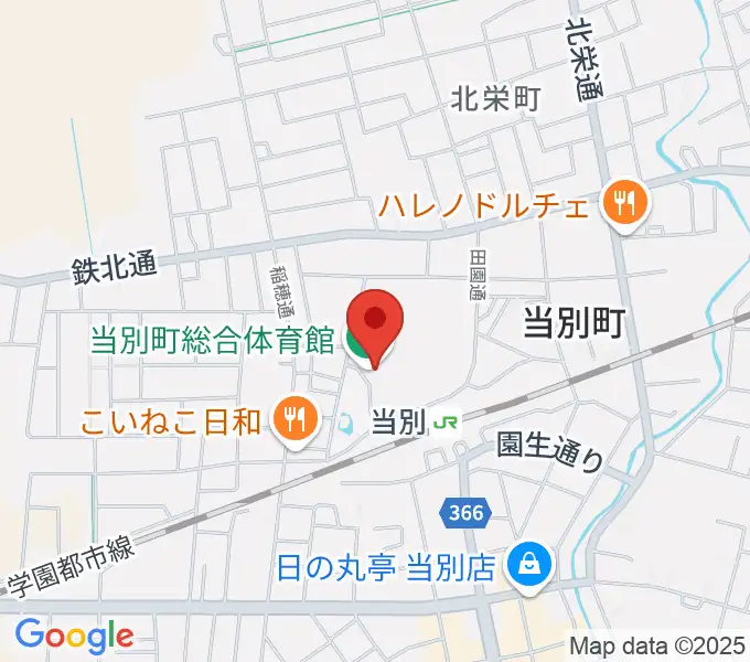 当別町総合体育館の地図