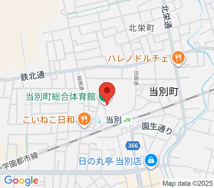 当別町総合体育館の地図