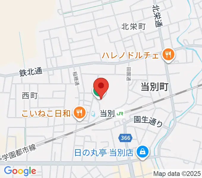 当別町総合体育館の地図