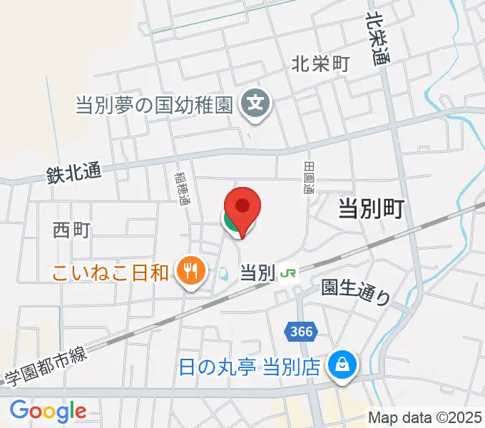 当別町総合体育館の地図