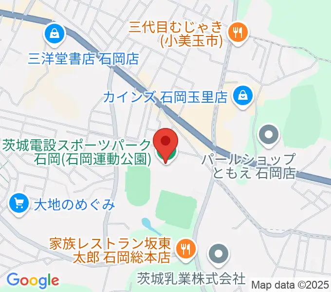 石岡市運動公園体育館の地図