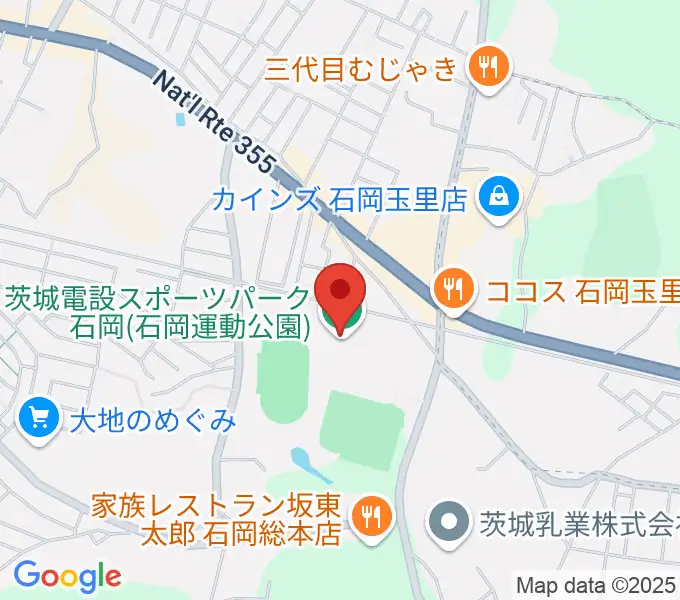 石岡市運動公園体育館の地図
