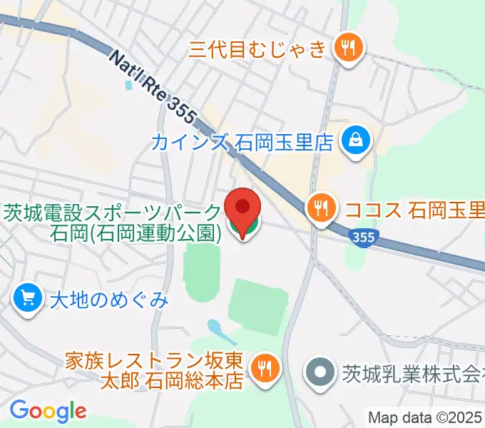 石岡市運動公園体育館の地図