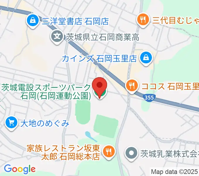 石岡市運動公園体育館の地図
