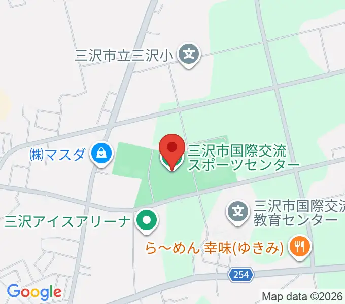 三沢市国際交流スポーツセンターの地図