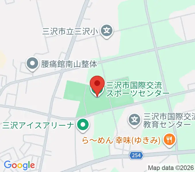 三沢市国際交流スポーツセンターの地図