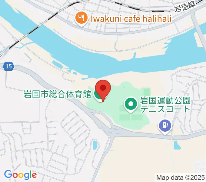 岩国市総合体育館の地図