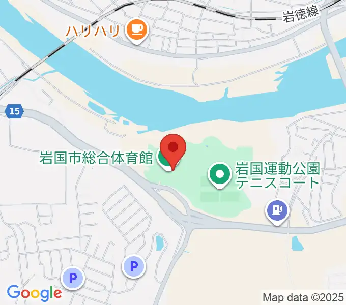 岩国市総合体育館の地図