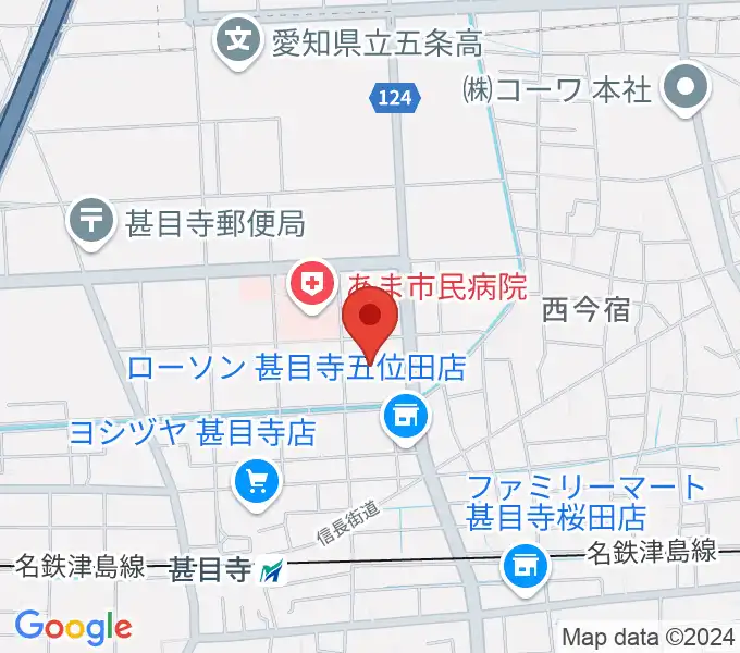 あま市甚目寺総合体育館の地図