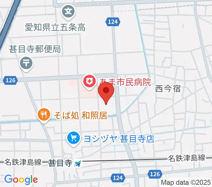 あま市甚目寺総合体育館の地図
