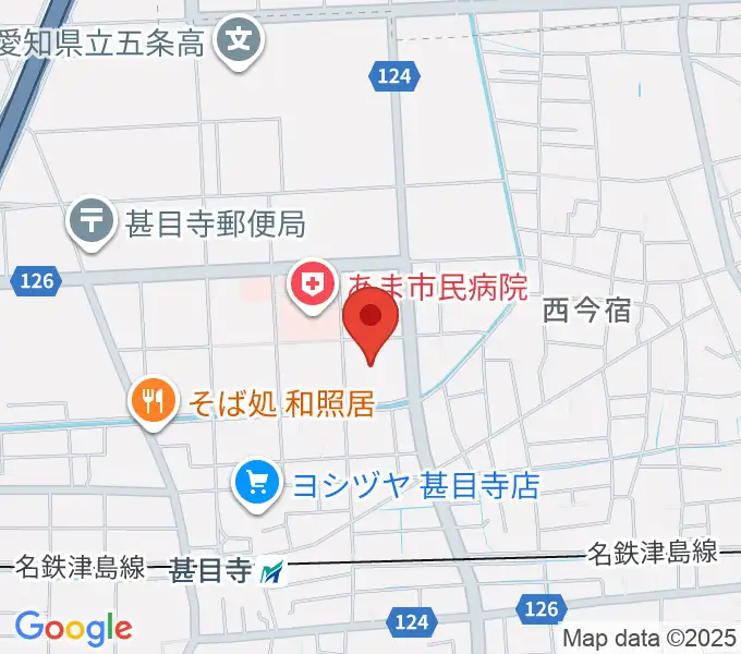 あま市甚目寺総合体育館の地図