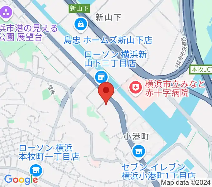 横浜市中スポーツセンターの地図