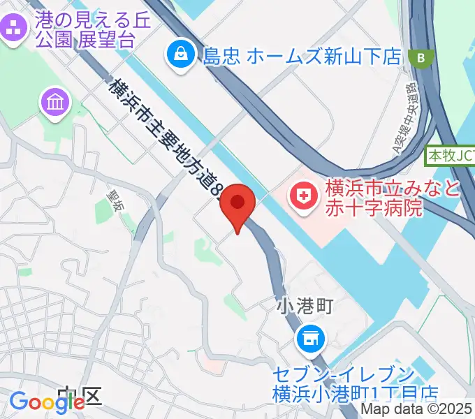 横浜市中スポーツセンターの地図