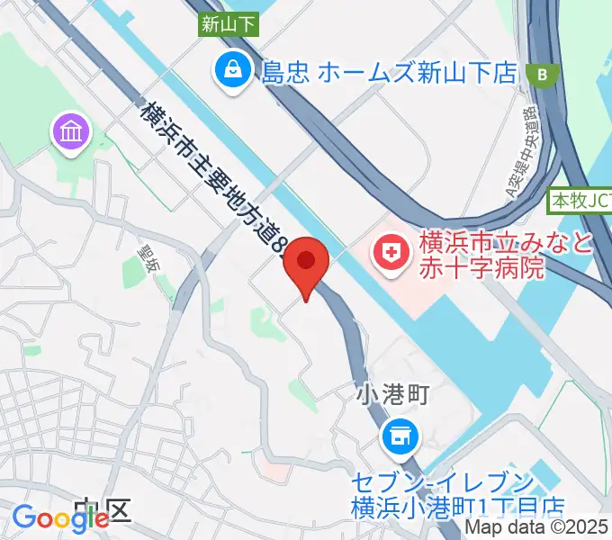 横浜市中スポーツセンターの地図