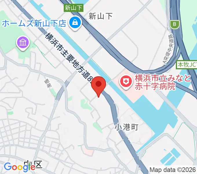 横浜市中スポーツセンターの地図