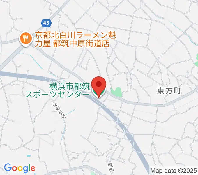 横浜市都筑スポーツセンターの地図