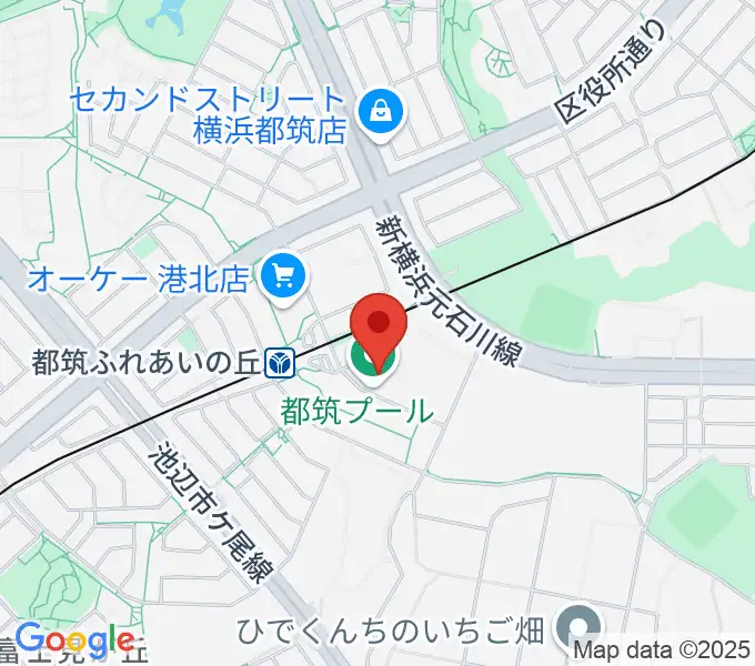 横浜市都筑プールの地図
