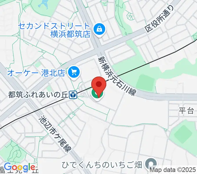 横浜市都筑プールの地図