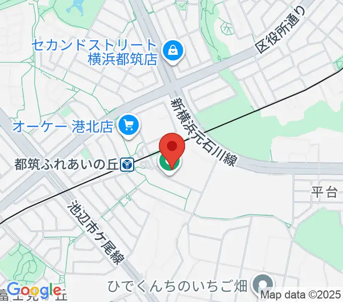 横浜市都筑プールの地図