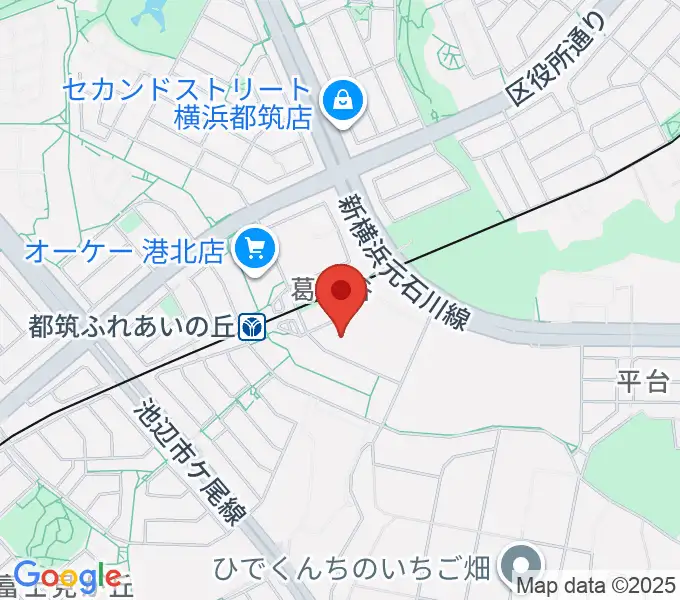 横浜市都筑プールの地図