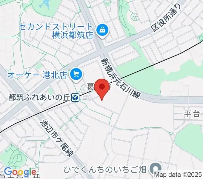 横浜市都筑プールの地図