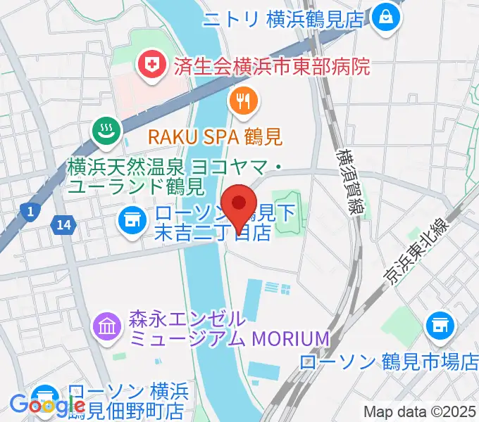 横浜市鶴見スポーツセンターの地図
