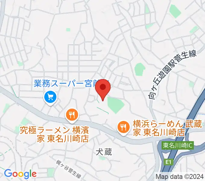 川崎市宮前スポーツセンターの地図