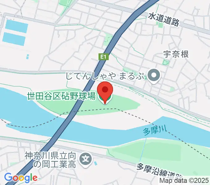 目黒区砧野球場の地図