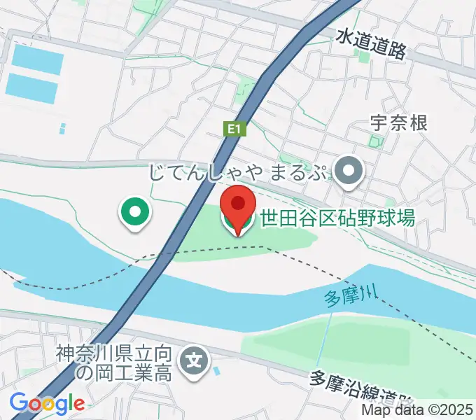 目黒区砧野球場の地図