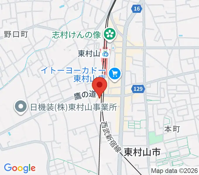 サウンド・スクエア東村山店の地図