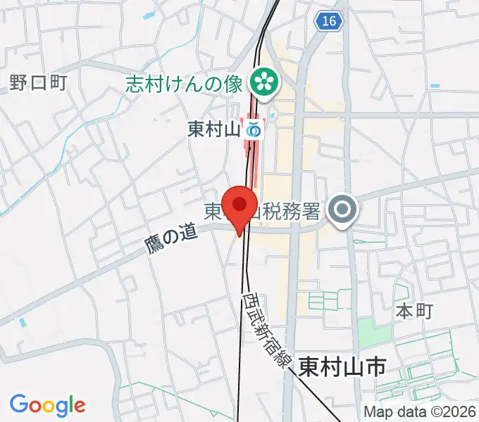 サウンド・スクエア東村山店の地図