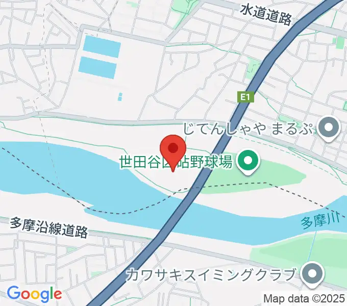 目黒区砧サッカー場の地図