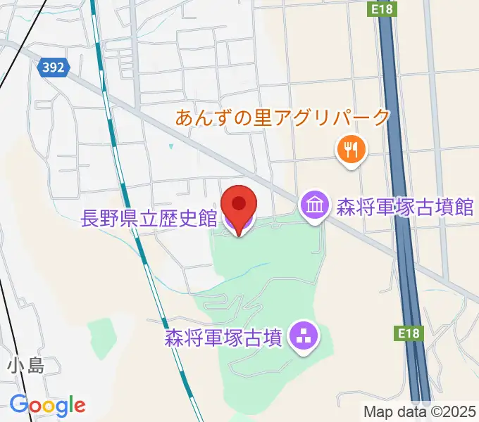長野県立歴史館の地図