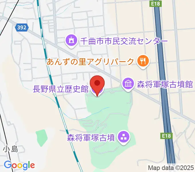 長野県立歴史館の地図