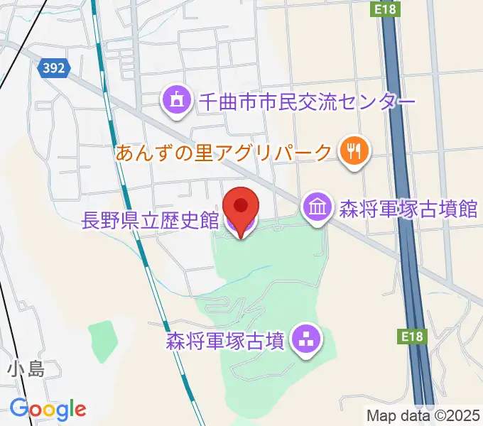 長野県立歴史館の地図