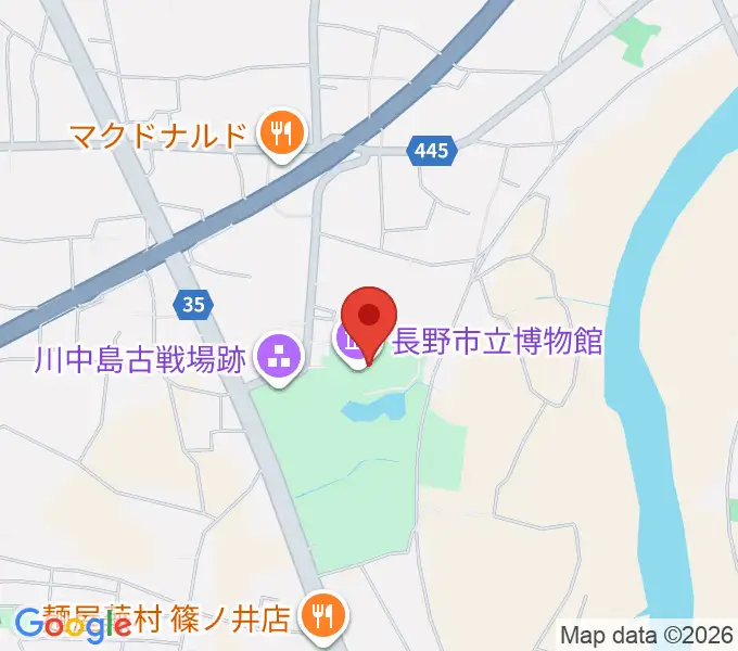 長野市立博物館の地図