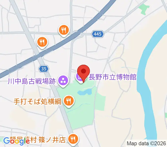 長野市立博物館の地図