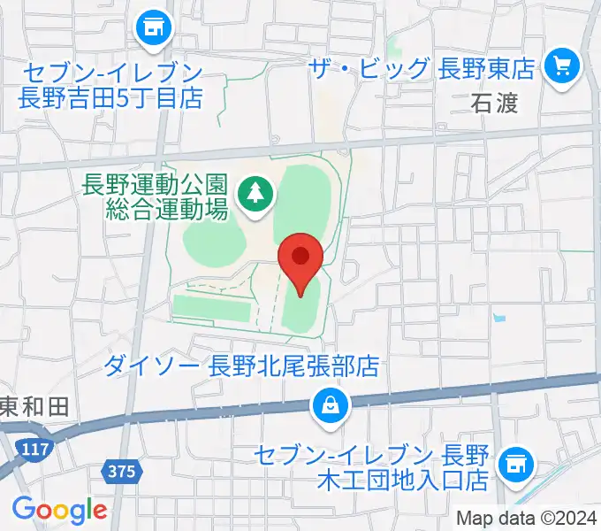 長野運動公園陸上サブトラックの地図