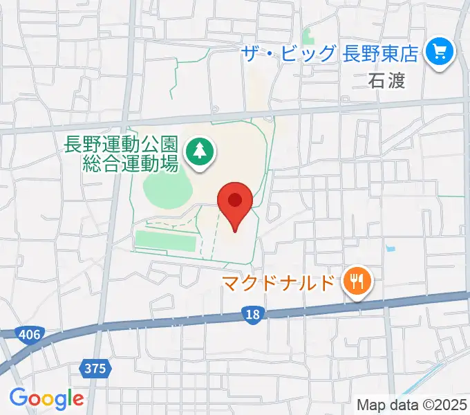 長野運動公園陸上サブトラックの地図